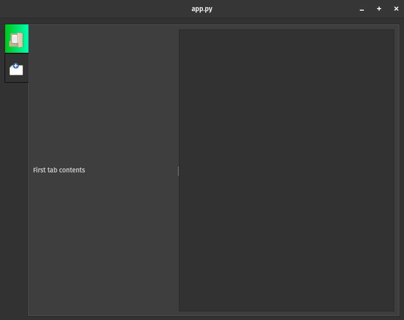 pyside vertical tabset with qsplitter